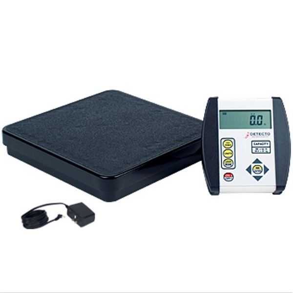 Detecto DR400-750-AC Healthcare Scale, Digital, 400 lb x .2 lb / 180 kg x .1 kg, AC Adapter