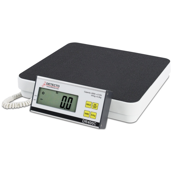 Detecto DR400C Healthcare Scale, Digital, 400 lb x .5 lb / 180 kg x .2 kg