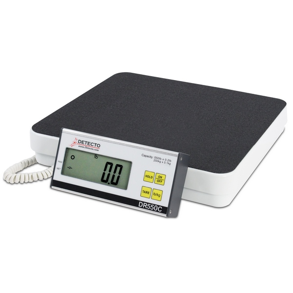 Detecto DR550C Healthcare Scale, Digital, 550 lb x .2 lb / 250 kg x .1 kg