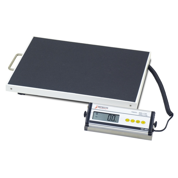 Detecto DR660 Healthcare Scale, Digital, 660 lb x .5 lb / 300 kg x .2 kg