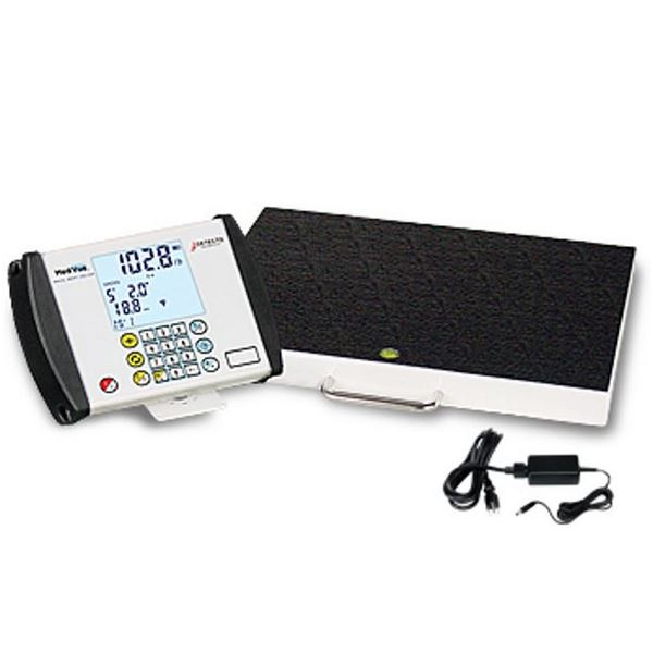 Detecto GP-600-MV1-AC Healthcare Scale, Digital, Portable, 600 lb x .2 lb / 270 kg x .1 kg, AC Adapter