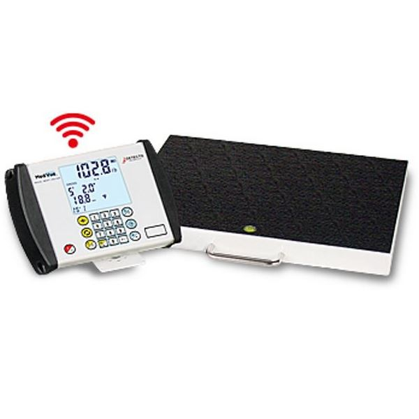 Detecto GP-600-MV1-C Healthcare Scale, Digital, Portable, 600 lb x .2 lb / 270 kg x .1 kg, BT / WiFi