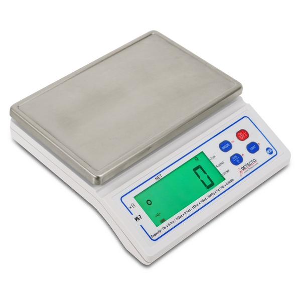 Detecto PS7 Portion Scale, Electronic, 7 Lb Capacity, 6.89" x 6.5"