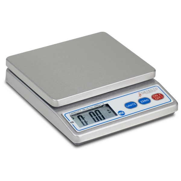 Detecto PS4 Portion Scale, Electronic, 4 Lb Capacity, 5.9" x 4.75"