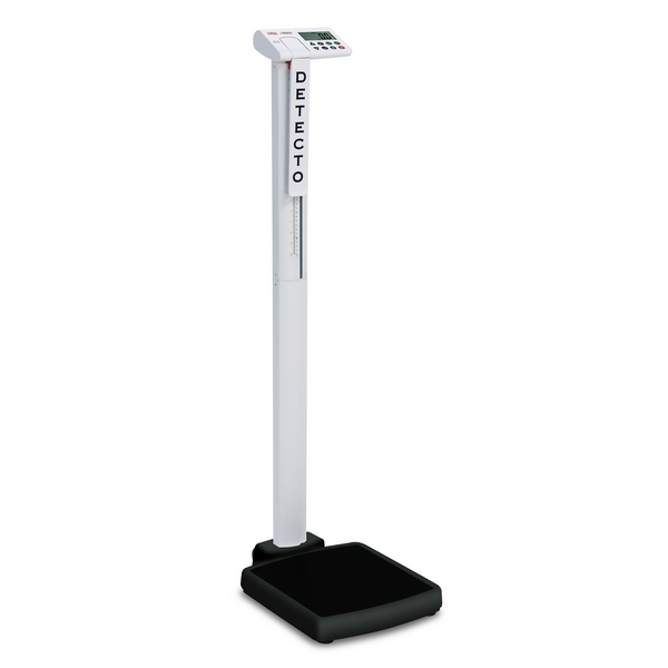 Detecto SOLO Solo Digital Clinical Scale, Mechanical Height Rod, 550 lb x 0.2 lb / 250 kg x 0.1 kg