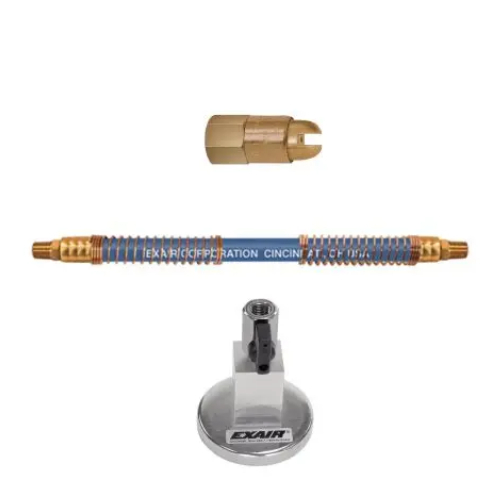 Exair 1002-9312 Safety Air Nozzle with 12" Stay Set Hose and Magnetic Base