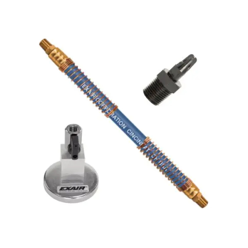 Exair 1109-PEEK-NPT-9386 PEEK Pico Super Air Nozzle, M5x0.5 x 1/8 MNPT with 36" Stay Set Hose and Magnetic Base