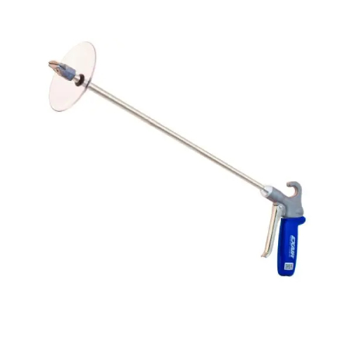 Exair 1229-18-CS Soft Grip Safety Air Gun with 1" Flat Super Air Nozzle, 18" Aluminum Extension Pipe and Chip Shield