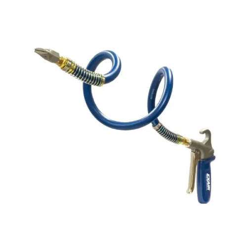 Exair HP1229-24SSH Soft Grip Safety Air Gun with 1" High Power Flat Super Air Nozzle and 24" Stay Set Hose