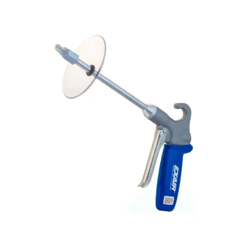 Exair 1229-6-CS Soft Grip Safety Air Gun with 1" Flat Super Air Nozzle, 6" Aluminum Extension Pipe and Chip Shield