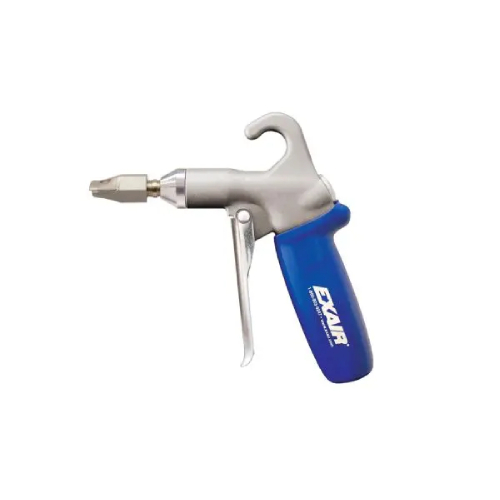 Exair 1229-CS Soft Grip Safety Air Gun with 1" Flat Super Air Nozzle, Chip Shield