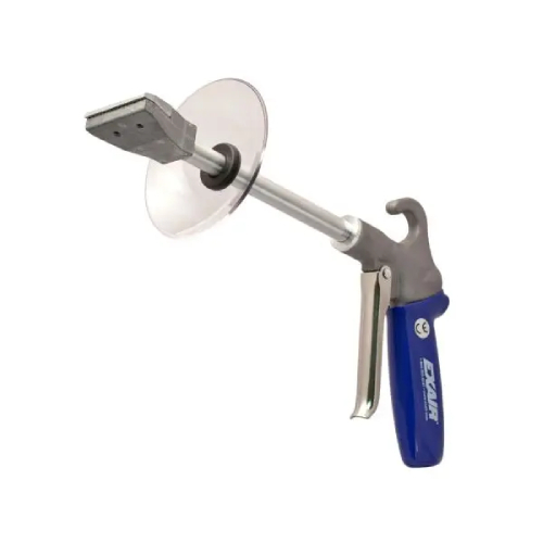 Exair 1230-6-CS Soft Grip Safety Air Gun with 2" Flat Super Air Nozzle, 6" Aluminum Extension Pipe and Chip Shield