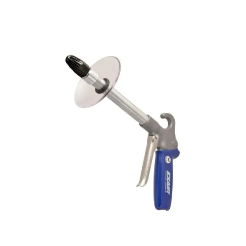 Exair 1250-PEEK-6-CS Soft Grip Safety Air Gun with 3/8 FNPT PEEK Large Super Air Nozzle, 6" Aluminum Extension Pipe and Chip Shield