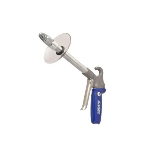 Exair 1260SS-6-CS Soft Grip Safety Air Gun with 1/2 FNPT Stainless Steel Large Super Air Nozzle, 6" Aluminum Extension Pipe and Chip Shield