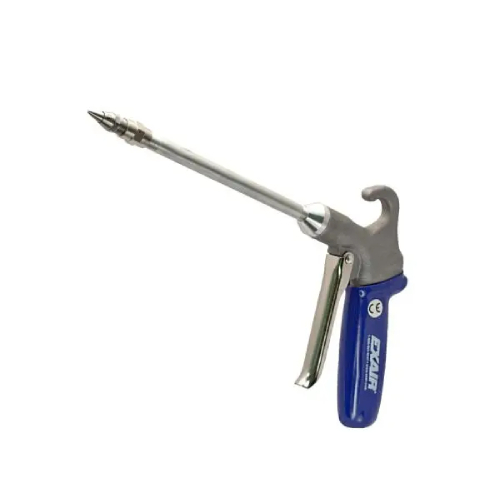 Exair 1280SS-12 Soft Grip Safety Air Gun with 1/8 MNPT Stainless Steel Micro Air Nozzle and 12" Aluminum Extension Pipe