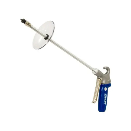 Exair 1296-PEEK-24-CS Soft Grip Safety Air Gun with M4x0.5 PEEK Atto Super Air Nozzle, 24" Aluminum Extension Pipe and Chip Shield