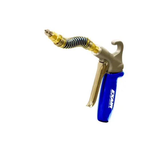Exair 1296SS-12SSH Soft Grip Safety Air Gun with M4x0.5 Stainless Steel Atto Super Air Nozzle and 12" Stay Set Hose