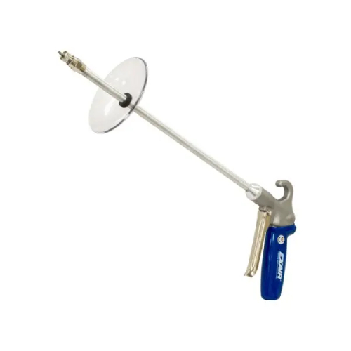 Exair 1296SS-36-CS Soft Grip Safety Air Gun with M4x0.5 Stainless Steel Atto Super Air Nozzle, 36" Aluminum Extension Pipe and Chip Shield