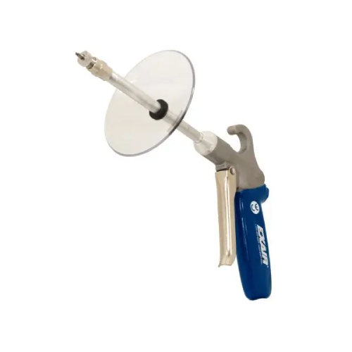 Exair 1296SS-6-CS Soft Grip Safety Air Gun with M4x0.5 Stainless Steel Atto Super Air Nozzle, 6" Aluminum Extension Pipe and Chip Shield