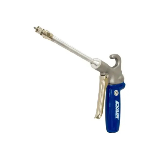 Exair 1296SS-6 Soft Grip Safety Air Gun with M4x0.5 Stainless Steel Atto Super Air Nozzle and 6" Aluminum Extension Pipe