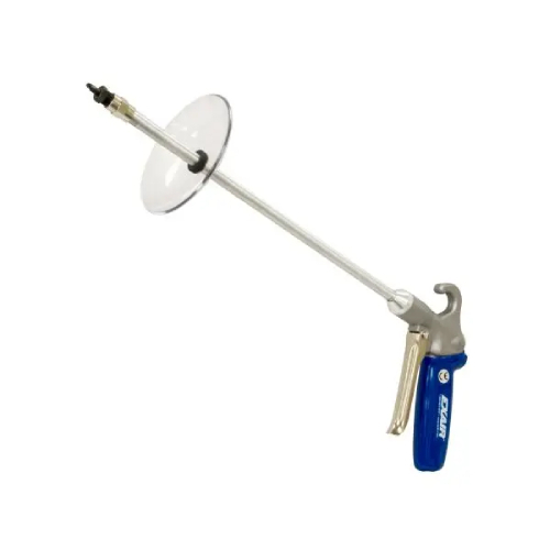 Exair 1297-PEEK-18-CS Soft Grip Safety Air Gun with M5x0.5 PEEK Pico Super Air Nozzle, 18" Aluminum Extension Pipe and Chip Shield