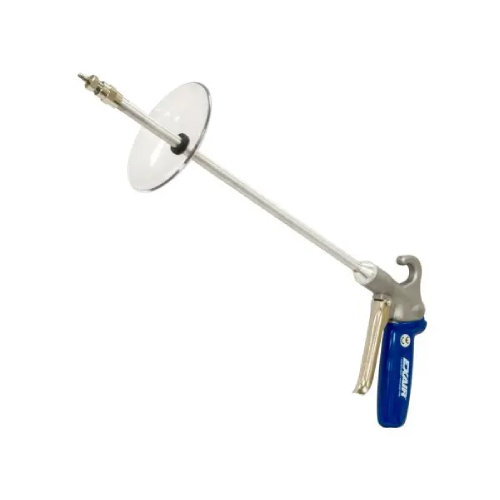 Exair 1297SS-18-CS Soft Grip Safety Air Gun with M5x0.5 Stainless Steel Pico Super Air Nozzle, 18" Aluminum Extension Pipe and Chip Shield
