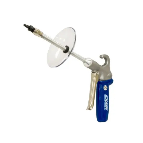 Exair 1298-PEEK-6-CS Soft Grip Safety Air Gun with M6x0.75 PEEK Nano Super Air Nozzle, 6" Aluminum Extension Pipe and Chip Shield
