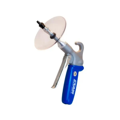 Exair 1298-PEEK-CS Soft Grip Safety Air Gun with M6x0.75 PEEK Nano Super Air Nozzle, Chip Shield
