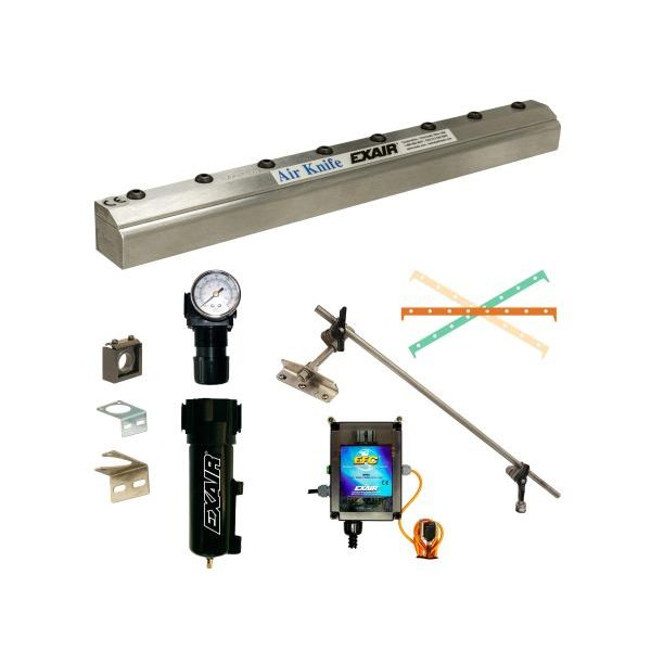 Exair 2812DX Deluxe Aluminum Full-Flow Air Knife 12" Kit