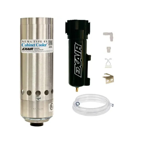 Exair 4715SS NEMA 4X Cabinet Cooler, Continuous Operation, 1000 Btu / hr, 303 Stainless Steel