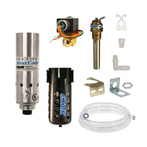 Exair 4808 NEMA 4 Cabinet Cooler with Thermostat, 550 Btu / hr, Aluminium