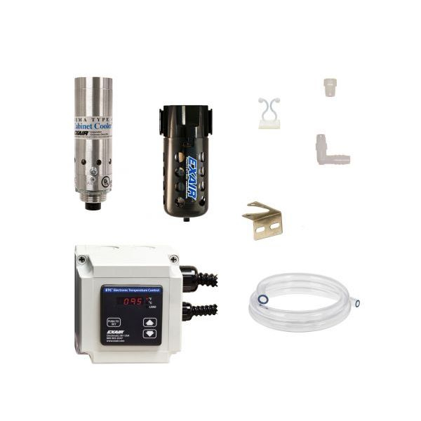 Exair 4808SS-ETC120 NEMA 4X 550 Btu/hr Type 303 Stainless Steel Cabinet Cooler 120V ETC