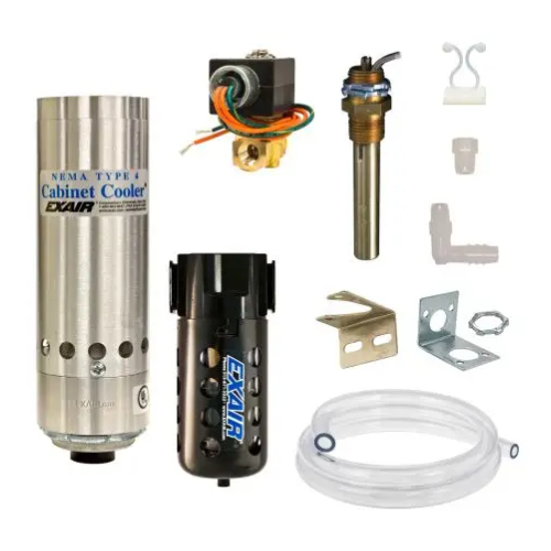 Exair 4815 NEMA 4 Cabinet Cooler with Thermostat, 1000 Btu / hr, Aluminium