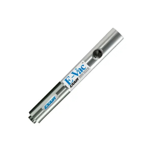 Exair 800002M E-Vac Low Vacuum Generator with Straight Through Muffler (Porous), 2.1 SCFM