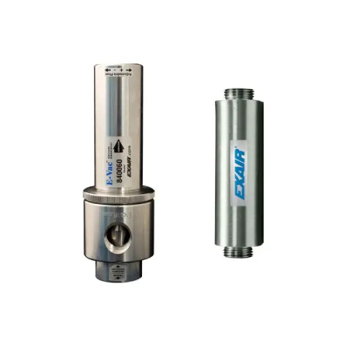 Exair 840008M E-Vac Adjustable Generator, 8.2 SCFM with Straight-Through Muffler