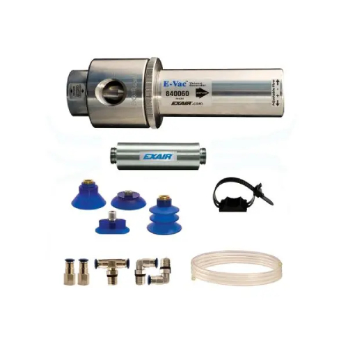 Exair 841015M E-Vac Adjustable Generator Kit, 15.4 SCFM with Straight-Through Muffler