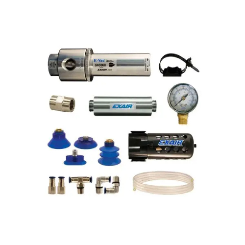 Exair 842060M E-Vac Adjustable Generator Deluxe Kit, 62.7 SCFM with Straight-Through Muffler