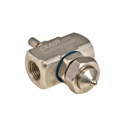 Exair AF1030SS Internal Mix Flat Fan Atomizing Nozzle, 11.0 GPH, 1/4 FNPT