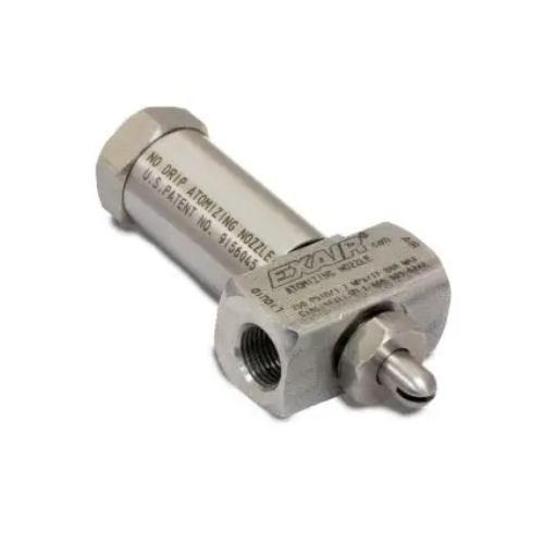 Exair AF9040SS No Drip Internal Mix Flat Fan Atomizing Nozzle, 28.00 GPH, 1/8 FNPT