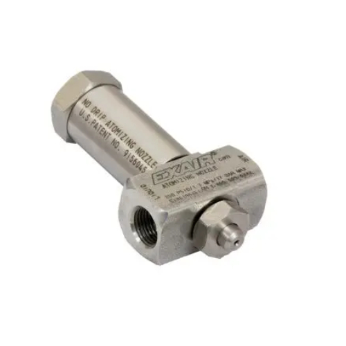 Exair AN9030SS No Drip Internal Mix Narrow Round Atomizing Nozzle, 6.3 GPH, 1/8 FNPT