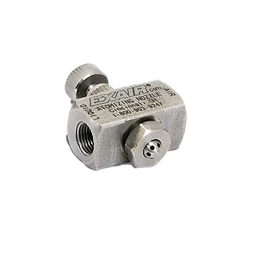 Exair AW8010SS Internal Mix Wide Angle Round Atomizing Nozzle, 2.60 GPH, 1/8 FNPT