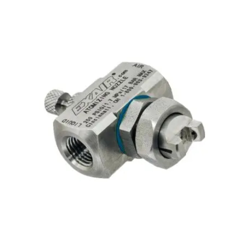 Exair EB1020SS External Mix Wide Angle Flat Fan Atomizing Nozzle, 7.5 GPH, 1/4 FNPT