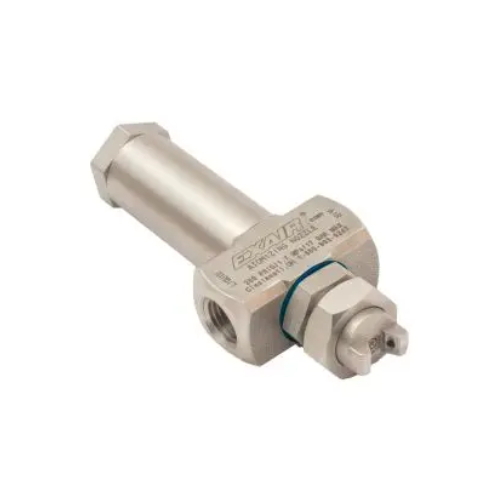 Exair EB2010SS No Drip External Mix Wide Angle Flat Fan Atomizing Nozzle, 3.8 GPH, 1/4 FNPT