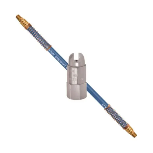 Exair HP1002SS-9224 1/4 NPT High Power Stainless Steel Air Nozzle with 24" Stay Set Hose