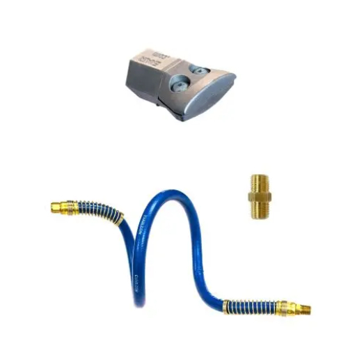 Exair HP1126SS-9280 1" High Power Flat Super Stainless Steel Air Nozzle with 30" Stay Set Hose