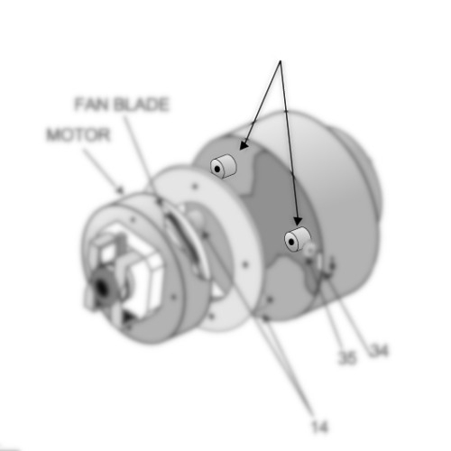Fogmaster 065 Motor Spacer, Set of 4