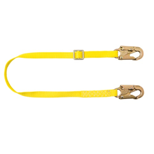 Gemtor 266L6 1" Wide Adjustable Polyester Web Lanyard with a Locking Snaphook on Each End 6'