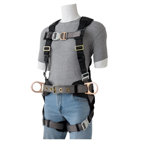 Gemtor 3000-2 Universal X Back Harness with Lumbar & Leg Pads, with Trauma Relief Quick Connect Buckle Leg Straps
