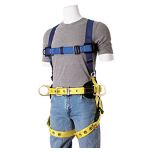 Gemtor 855-2 Universal High Visibility Fall Protection Vest with Harness, Tongue Buckle Leg Straps