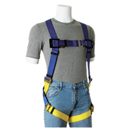 Gemtor 922H-9 XXL Polyester Harness with Back D-Ring, Pass-Thru Leg/Chest Straps, Hip D-Rings